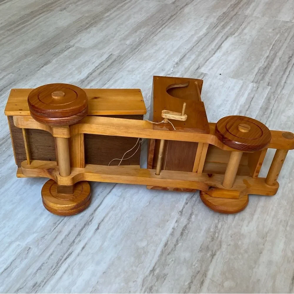 26” Handmade Vintage Wooden Toy Truck/ Dump Truck - Can Be Used As Home Decor